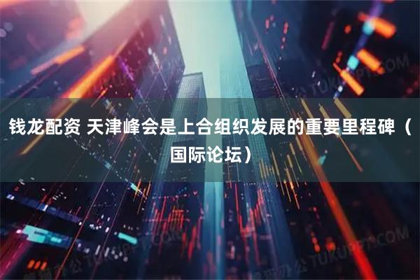 钱龙配资 天津峰会是上合组织发展的重要里程碑（国际论坛）