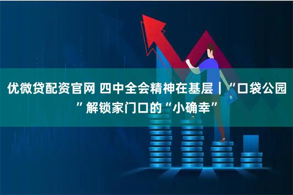优微贷配资官网 四中全会精神在基层｜“口袋公园”解锁家门口的“小确幸”