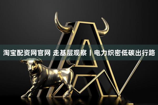 淘宝配资网官网 走基层观察丨电力织密低碳出行路
